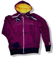 View Item New Lambretta Curved Logo Hoody Sweatshirt Wine 